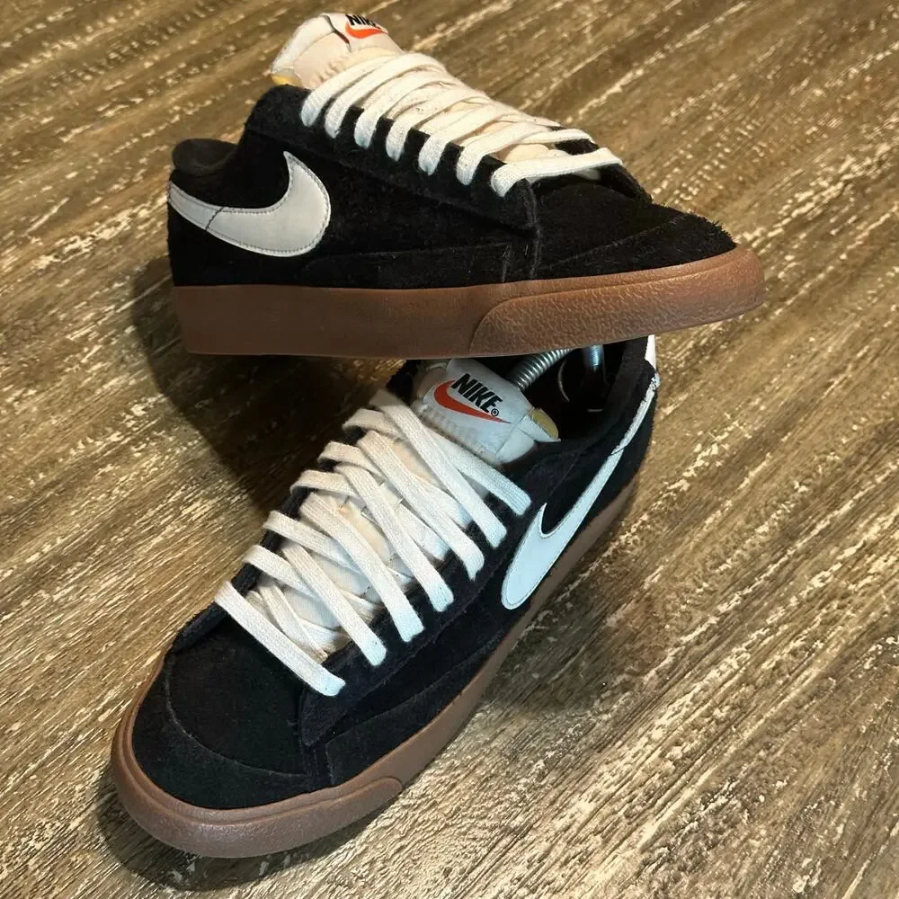 Nike Blazer Low Top Suede Gum Sneakers Black Women’s Size 10